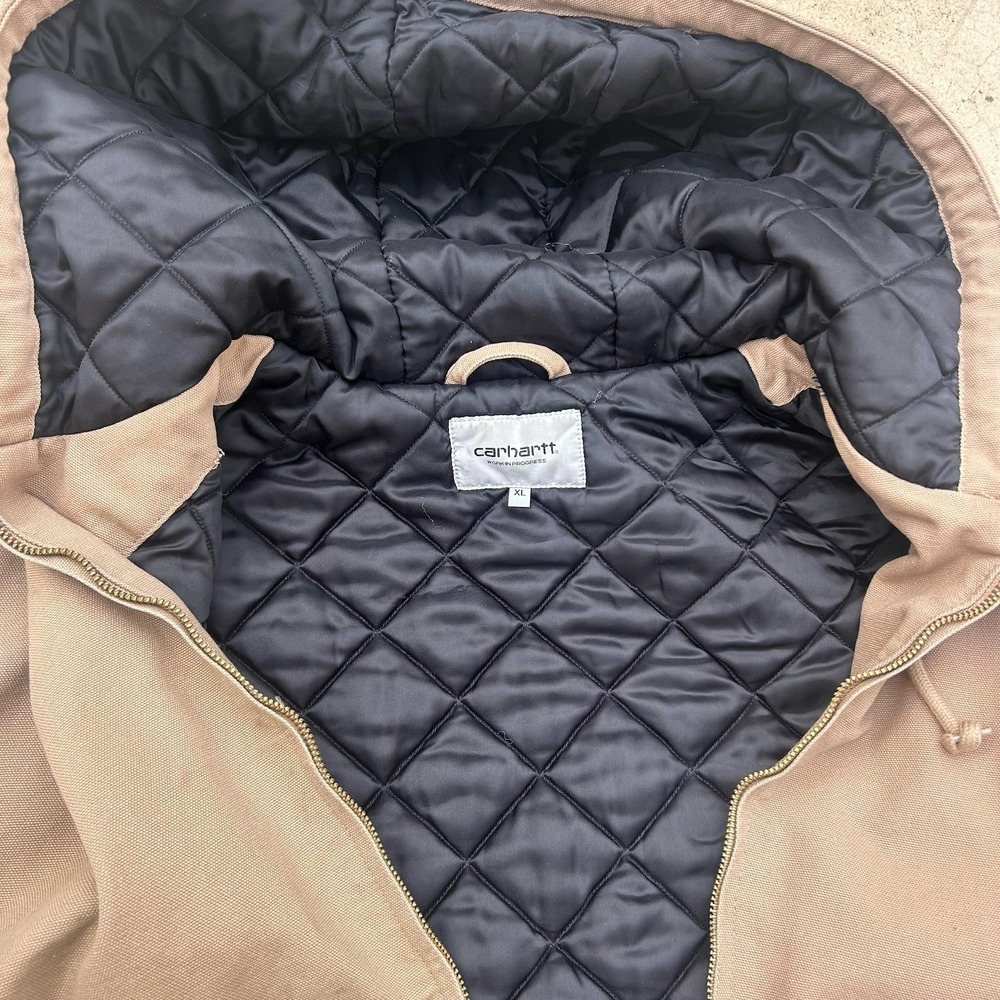 CARHARTT WIP‎ OG ACTIVE JACKET TAN CANVAS  XL QUILTED - Picture 9 of 12